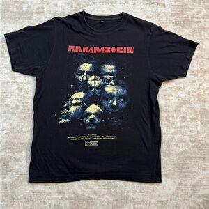 Rammstein Band T Shirt Large Black Graphic Heavy Metal Concert Tee